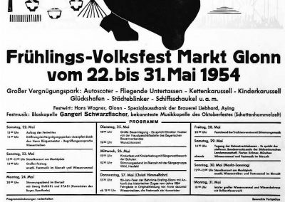 Kulturverein Glonn ueber uns bisherige Aktivitaeten Frühlingsfest 1954