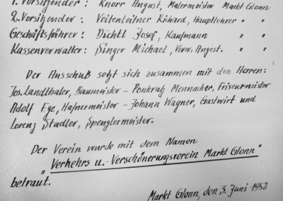Kulturverein Glonn ueber uns bisherige Aktivitaeten Wiedergründung 1952